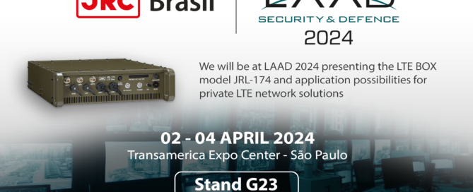 JRC Brasil no LAAD apresentando o LTE Box JRL-174
